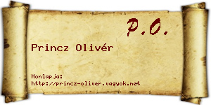 Princz Olivér névjegykártya