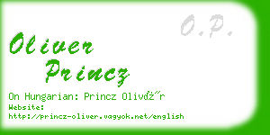 oliver princz business card